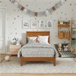 Nantucket Twin Solid Wood Foundation Bed in Light Toffee