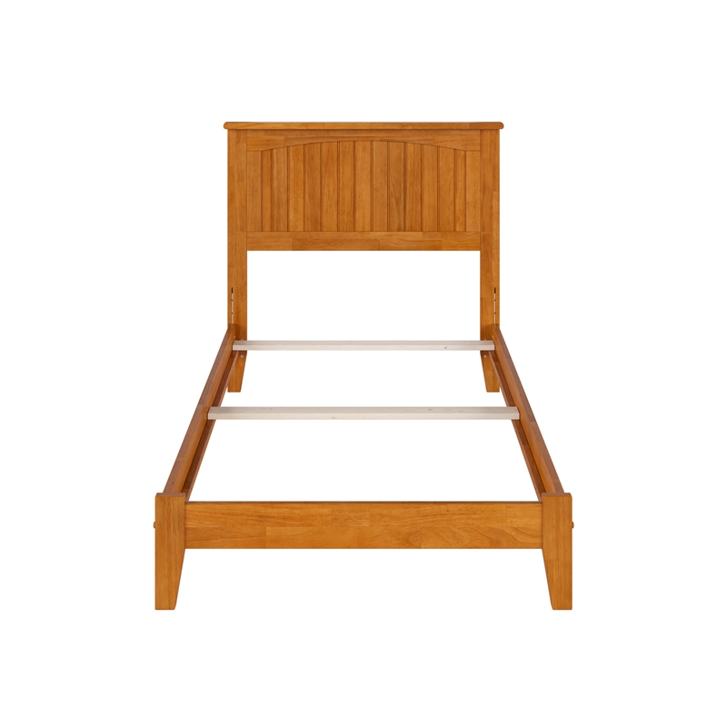 Nantucket Twin Solid Wood Foundation Bed in Light Toffee
