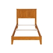 Nantucket Twin Solid Wood Foundation Bed in Light Toffee