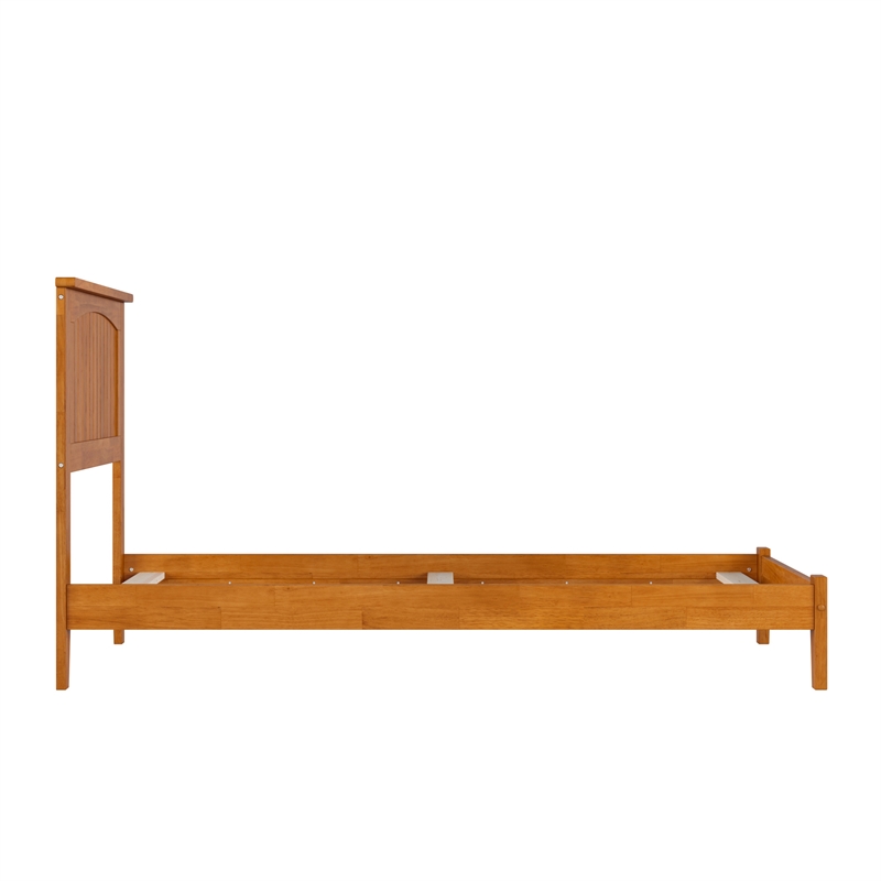 Nantucket Twin Solid Wood Foundation Bed in Light Toffee