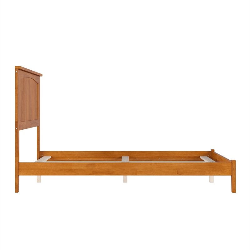 Nantucket Full Solid Wood Foundation Bed in Light Toffee