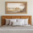 Madison King Wood Foundation Bed with Matching Footboard in Light Toffee