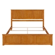 Madison King Wood Foundation Bed with Matching Footboard in Light Toffee