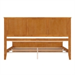 Madison King Wood Foundation Bed with Matching Footboard in Light Toffee