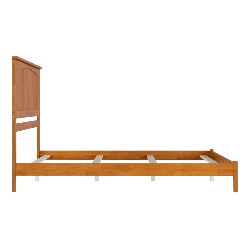 Nantucket Queen Solid Wood Foundation Bed in Light Toffee