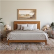 Nantucket King Solid Wood Foundation Bed in Light Toffee