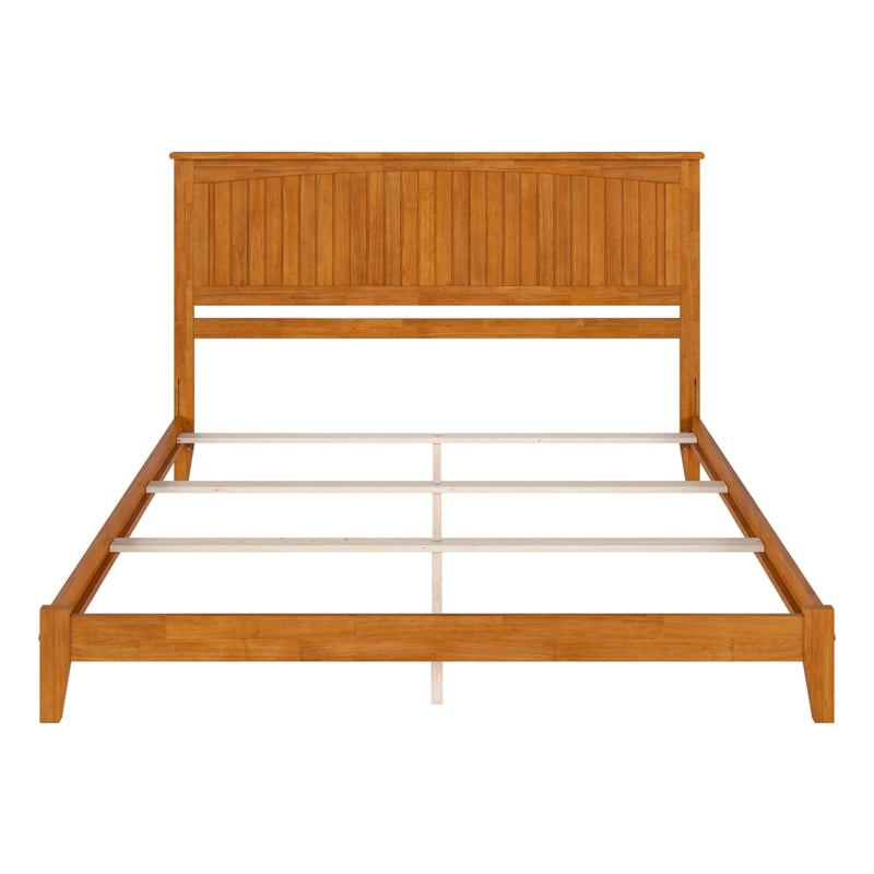 Nantucket King Solid Wood Foundation Bed in Light Toffee