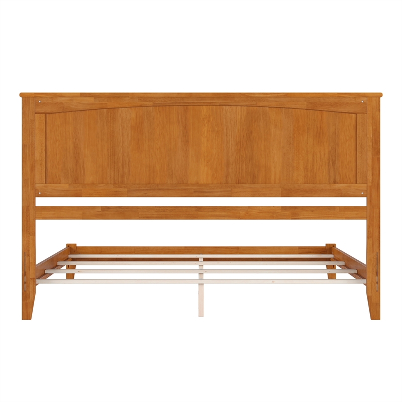 Nantucket King Solid Wood Foundation Bed in Light Toffee