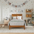 Madison Twin Solid Wood Foundation Bed in Light Toffee
