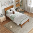 Madison Twin Solid Wood Foundation Bed in Light Toffee