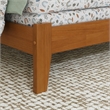 Madison Twin Solid Wood Foundation Bed in Light Toffee