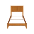 Madison Twin Solid Wood Foundation Bed in Light Toffee