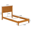 Madison Twin Solid Wood Foundation Bed in Light Toffee