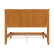 Madison Full Solid Wood Foundation Bed in Light Toffee