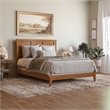 Madison Queen Solid Wood Foundation Bed in Light Toffee