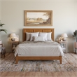 Madison Queen Solid Wood Foundation Bed in Light Toffee