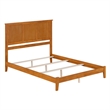 Madison Queen Solid Wood Foundation Bed in Light Toffee