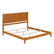 Madison King Solid Wood Foundation Bed in Light Toffee