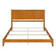 Madison King Solid Wood Foundation Bed in Light Toffee