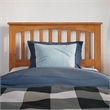 Mission Twin XL Solid Wood Foundation Bed in Light Toffee