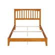 Mission Full Solid Wood Foundation Bed in Light Toffee