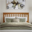 Mission Queen Solid Wood Foundation Bed in Light Toffee