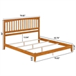 Mission King Solid Wood Foundation Bed in Light Toffee