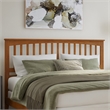 Mission King Solid Wood Foundation Bed in Light Toffee