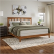 Mission King Solid Wood Foundation Bed in Light Toffee