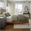 Mission King Solid Wood Foundation Bed in Light Toffee