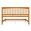 Mission King Solid Wood Foundation Bed in Light Toffee
