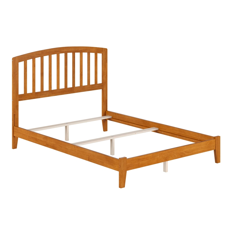 Richmond Full Solid Wood Foundation Bed in Light Toffee