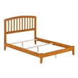 Richmond Full Solid Wood Foundation Bed in Light Toffee