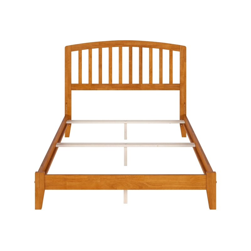 Richmond Full Solid Wood Foundation Bed in Light Toffee