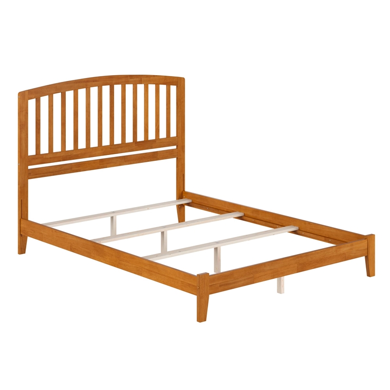Richmond Queen Solid Wood Foundation Bed in Light Toffee