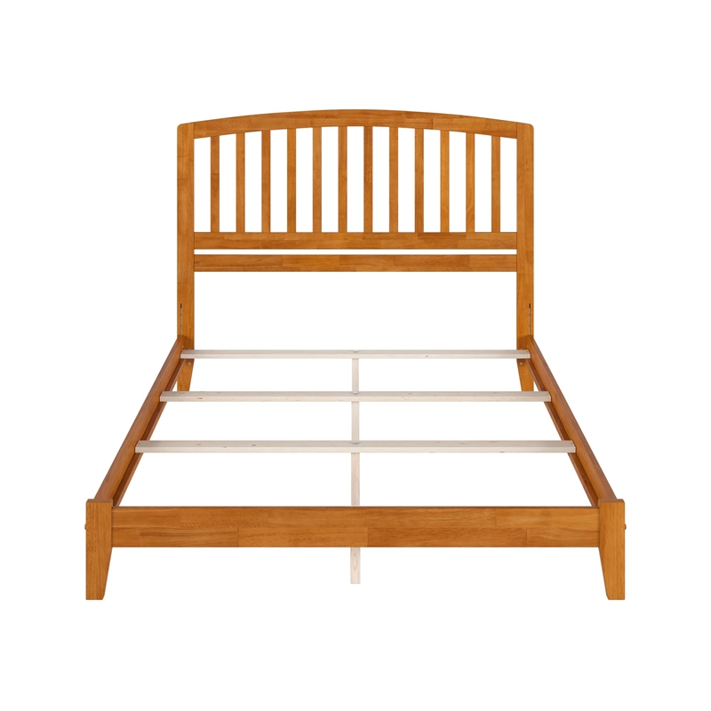 Richmond Queen Solid Wood Foundation Bed in Light Toffee