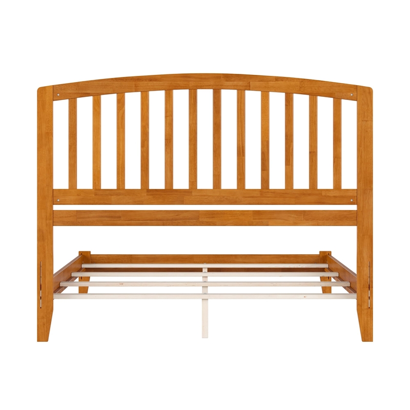Richmond Queen Solid Wood Foundation Bed in Light Toffee