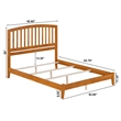 Richmond Queen Solid Wood Foundation Bed in Light Toffee