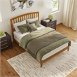 Richmond Queen Solid Wood Foundation Bed in Light Toffee