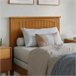 Nantucket Twin XL Wood Foundation Bed with Matching Footboard in Light Toffee