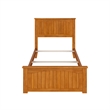 Nantucket Twin XL Wood Foundation Bed with Matching Footboard in Light Toffee
