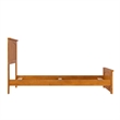 Nantucket Twin Wood Foundation Bed with Matching Footboard in Light Toffee