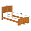Nantucket Twin Wood Foundation Bed with Matching Footboard in Light Toffee