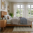 Nantucket Full Wood Foundation Bed with Matching Footboard in Light Toffee