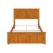 Nantucket Full Wood Foundation Bed with Matching Footboard in Light Toffee