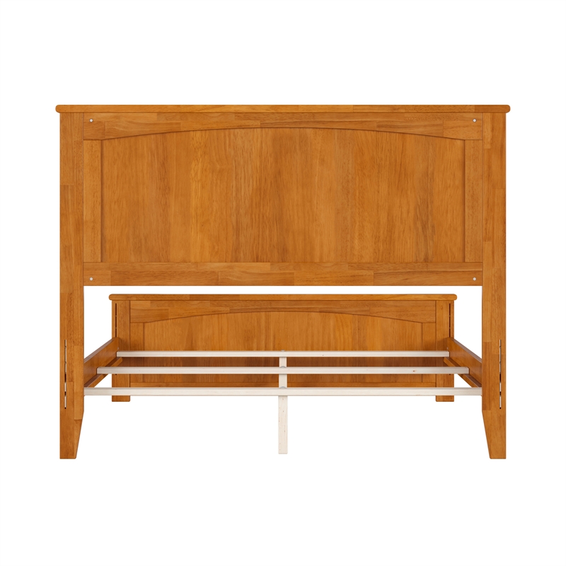 Nantucket Full Wood Foundation Bed with Matching Footboard in Light Toffee