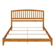 Richmond King Solid Wood Foundation Bed in Light Toffee