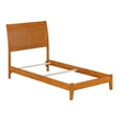 Portland Twin Solid Wood Foundation Bed in Light Toffee