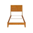 Portland Twin Solid Wood Foundation Bed in Light Toffee