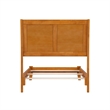 Portland Twin Solid Wood Foundation Bed in Light Toffee